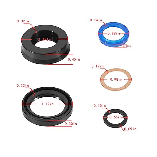 Image of 328.12002 Floor Jack Seal Replacement Kit for Sears Craftsman 328.12002 Series Floor Jack 1.5 Ton (for All Years) - 22 Pieces