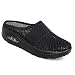 Kookmean Donna Pantofole, Donne Diabetici Scarpe Da Camminata Ortopedico Slip-On, Donne Cuscino D'aria Maglia Infermiera Scarpe Piattaforma Mocassini, Nero , 37 EU