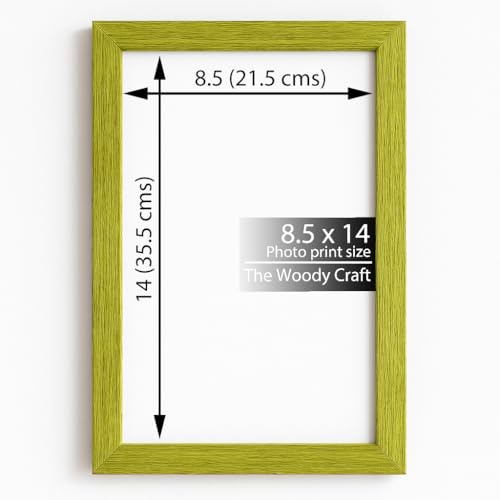 Image of Photo Frame 8.5x14 Legal Size | Refresh Your Wall Frame | Sophisticated Green Frames For Wall Decor | Quality Wooden Frame | Poster Frame (8.5x14 inch, Green)