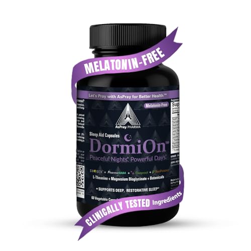DormiOn™ Melatonin-Free Sleep Aid — Shoden® Ashwagandha 35% withanolides, PharmaGABA®,