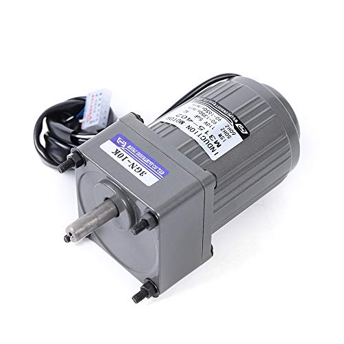 110V AC Gear Motor with Speed Controller, Variable Speed Gear Motor Single-Phase High Torque Adjustable Gear Reduction Motor 0-125RPM 15W 10K(Reduction Ratio 1:10)