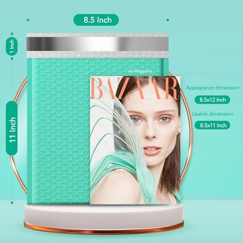Image of Fuxury Bubble Mailers 8.5x12 inch Teal Padded Envelopes 6000 Pack Bulk Strong Adhesion Full Pallet of Padded Mailers Thick Bubble Envelopes for Small Business Mailing Books Clothes Makeup Supplies