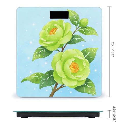 Báscula digital de baño Green Camellia Flower 180 kg miniatura 2