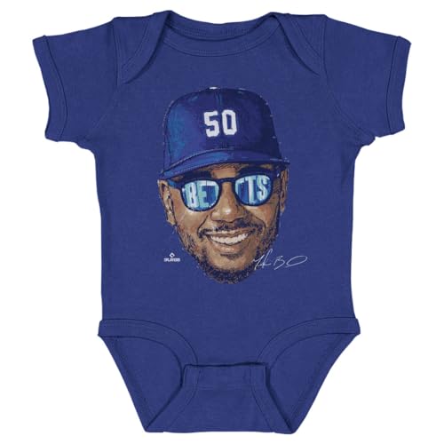 500 LEVEL Mookie Betts Baby Infant One Piece Bodysuit (24M, Royal Blue) - Mookie Betts Los Angeles Sunglasses WHT