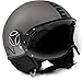 MOMO Design CASCO 10010030292 FIGHTER FGTR EVO TITANIO OPACO DOPPIA VISIERA TAGLIA XS, nero