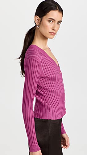 Image of Vince Women's Ribbed V Neck Cardigan