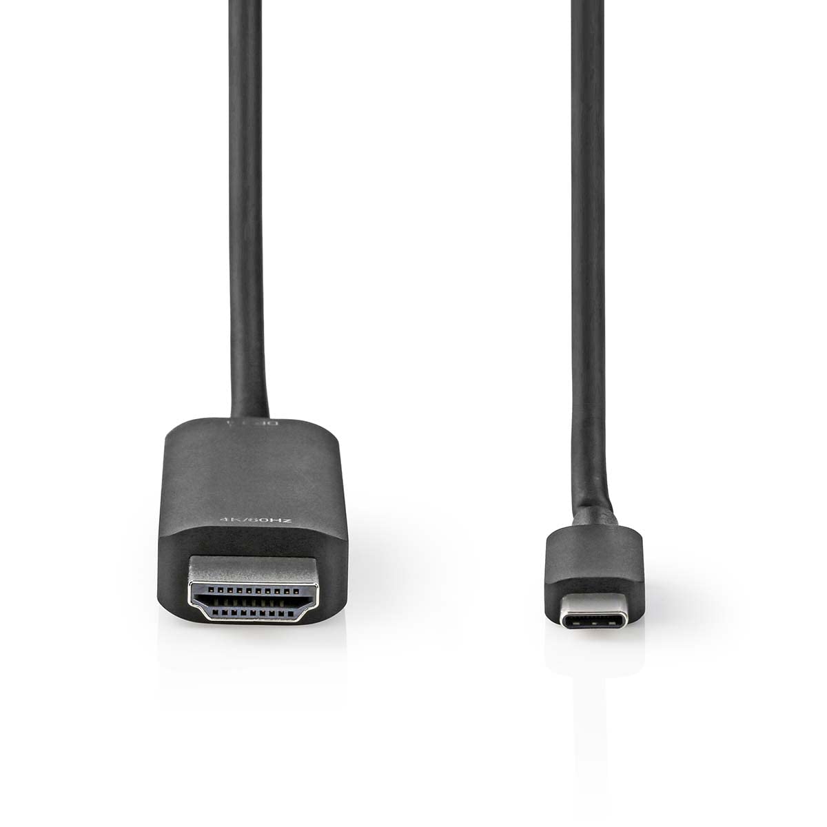 Nedis CCGB64655BK20 Adaptador USB | USB 3.2 Gen 1 | USB-C™ Macho | HDMI Macho | 2 m | Redondo | niquelado | PVC | Negro | Caja