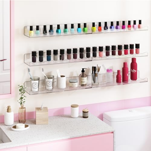 Fixwal Clear Floating Shelves Set of 6 GoTinySpace