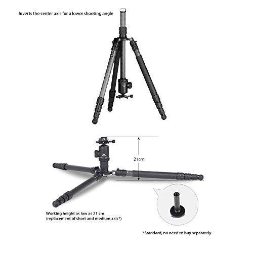 Marsace MT-1541T Kamerastativ Set Tragbares Reisestativ aus Aluminiumlegierung DSLR SLR Stativ mit 360 Grad Kugelkopf… – Bild 7