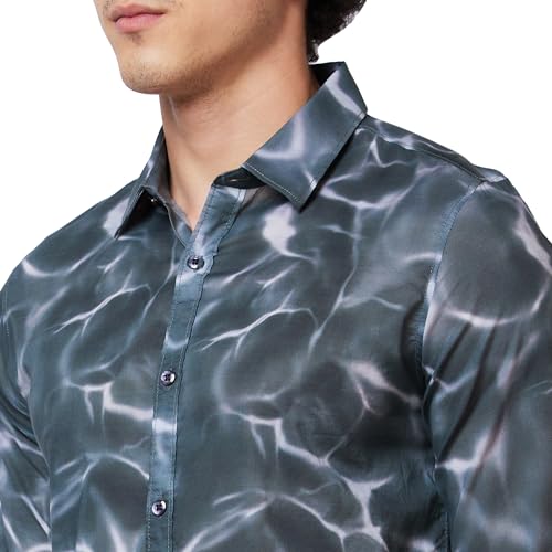 Image of Spykar Cotton Printed Half Sleeve Regular Fit Shirt for Men