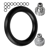 Ersatz O-Ringe Set, 12 St&uuml;ck, f&uuml;r G 1/2" Zoll Garten Stecksysteme, kompatibel mit Gardena 21 mm Hahnverbinder, 18240-20, 18220-20, 15273, aus Silikon, &Oslash; 16 x 11 mm, Ersatzteil Dichtring f&uuml;r 5303-20