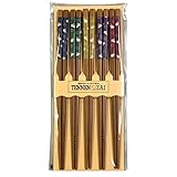 イシダ 日本製 箸 客用 5膳セット すす竹 幸うさぎ ヘッダー 滑り止め加工 23cm