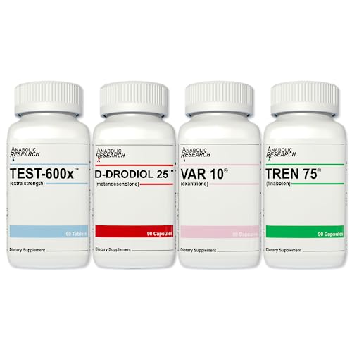 Anabolic Research Strength Stack (Test Support System) - Test-600x, D-dodriol 25, VAR 10, Tren 75-1 Month Supply