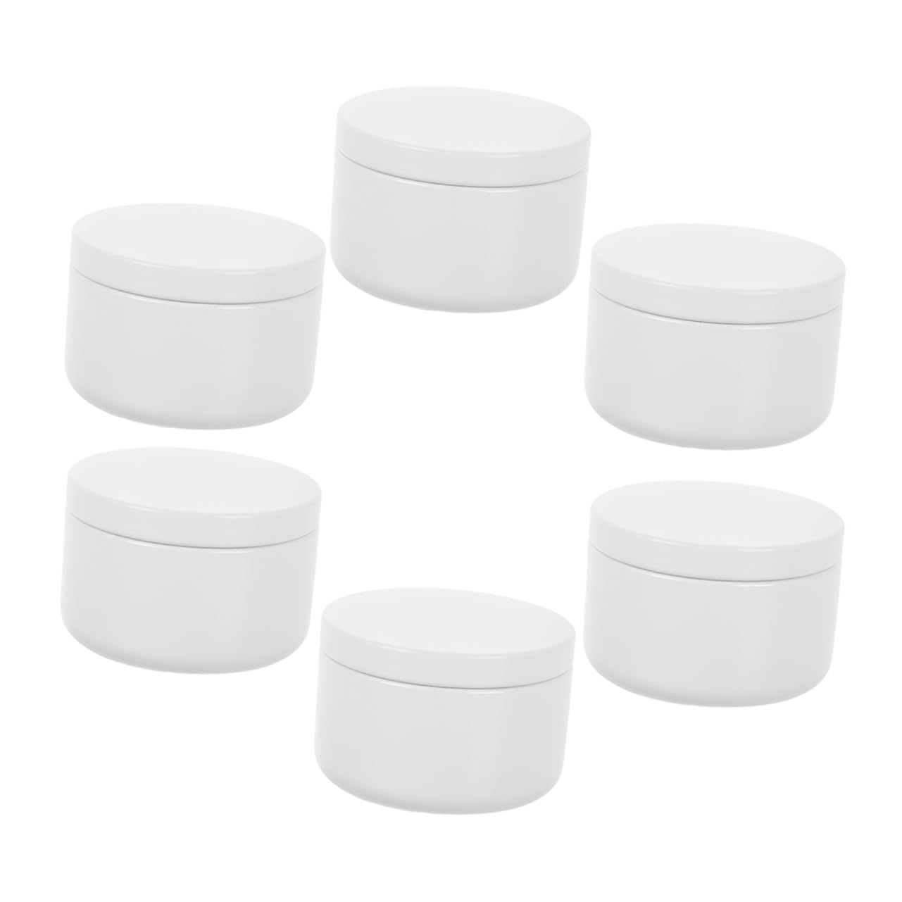 Gatuida Candle Making Tins Set 6pcs Essential Oil Storage Jars for Tea Cans Candy Jars Candle Making Tins Essential Oil Storage Case