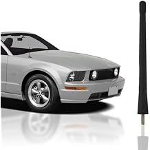 7 Black External Antenna Mast Compatible for Ford Mustang 1979-2009 - Automotive Antenna Replacement for Cars, Trucks & SUV - FM AM Radio Compatible - Car & Truck Exterior Accessories