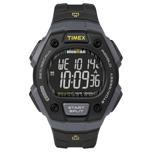 Timex Men's TW5M18700 Ironman Classic 30 Black/Gray/Negative Resin Strap Watch