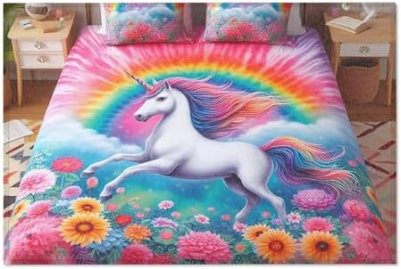 24x36 in Tie-Dye Unicorn Area Rug for Adults