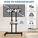 Rfiver Mobile TV Cart Rolling TV Stand for 40-83 Inch Screen Flat/Curved TVs up to 110lbs, Tilt and Height Adjustment Portable TV Stand on Wheels with Laptop Shelf, Outdoor TV Stand MAX VESA 600x400mm