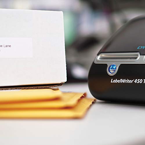 DYMO Label Printer | Label Writer 450 Twin Turbo Direct Thermal Printer Fast Printing Great for Labeling Filing Shipping Mailing Barcodes and More Home & Office Organization