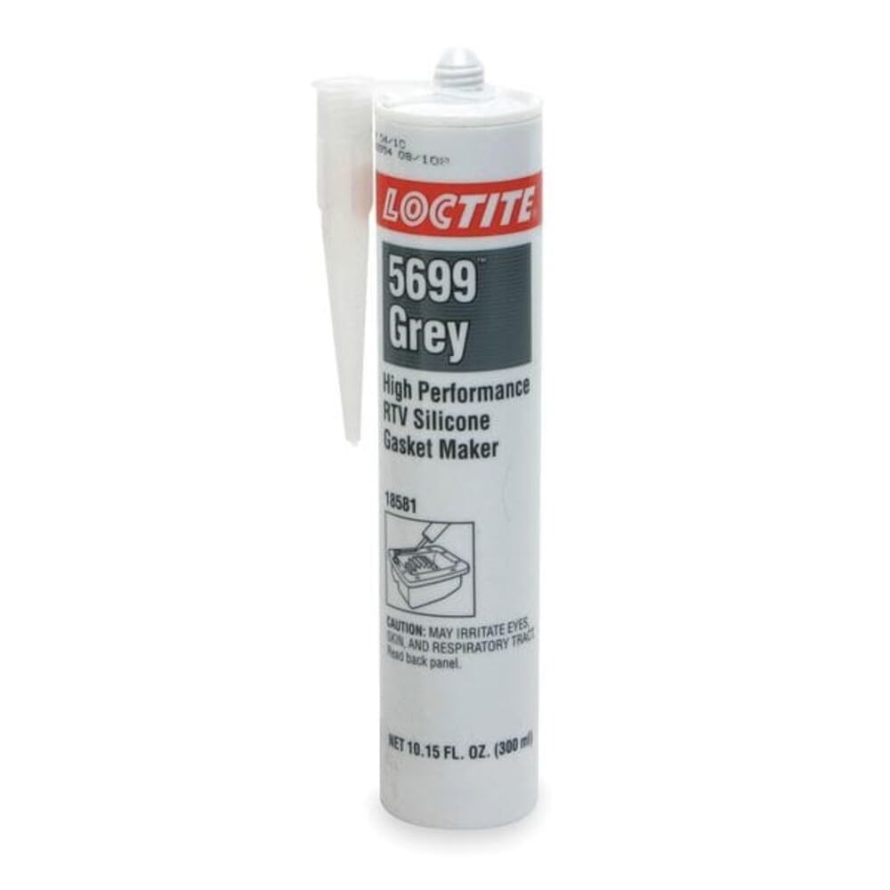 Loctite 5699 Gasket Adhesive/Sealant - Gray Paste 300 ml Cartridge - Shore Hardness 45 to 75 Shore A, Shear Strength 189 to 305 psi, Tensile Strength 348 psi [PRICE is per CARTRIDGE]-image-49
