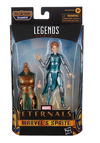 Image of Marvel Hasbro Legends Series The Eternals Sprite 6-Inch Action Figure Toy, Movie-Inspired Design, Includes 2 Accessories, Ages 4 and Up | Marvel Legends Eternals 6 Inch Action Figure BAF Gilgamesh - Sprite