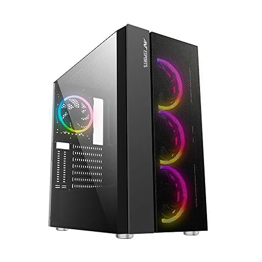 Ant Esports ICE-511MT Mid Tower Mesh Gaming Cabinet Computer Case Supports E-ATX, ATX, Micro-ATX, Mini-ITX Motherboard with Sliding Tempered Glass Side Panel, 3 x 120mm Auto-RGB Front & 1 x120mm Fan