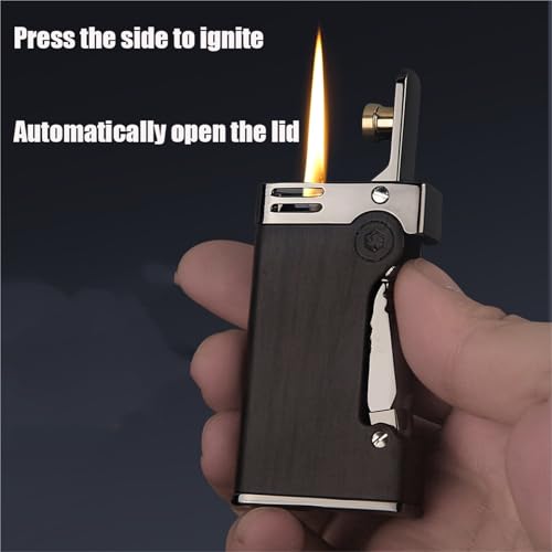 Encendedor de queroseno de metal con diseño duradero y elegante de encendido lateral 5