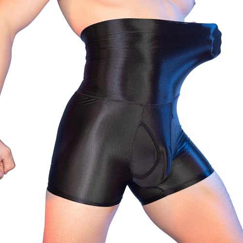 Mens Sheer Shapewear Tummy Control Shorts Compression Underwear High Waist Boxer Shorts3