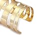 QTMY Alloy Metal Gold Hollow Hoop Open Cuff Wide Bracelet Bangle for Women Egyptian Costume(Gold2)