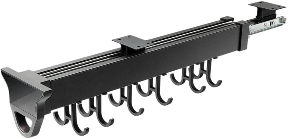 Adjustable Pot Rack nizer - Pull-Out Multi-Functional Under-Cabinet Storage with Hooks for Pots & Pans - Space-Saving Kitchen Solution