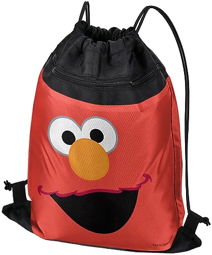 LOGOVISION Sesame Street Elmo Face Drawstring Backpack Sports Bag Sackpack 17