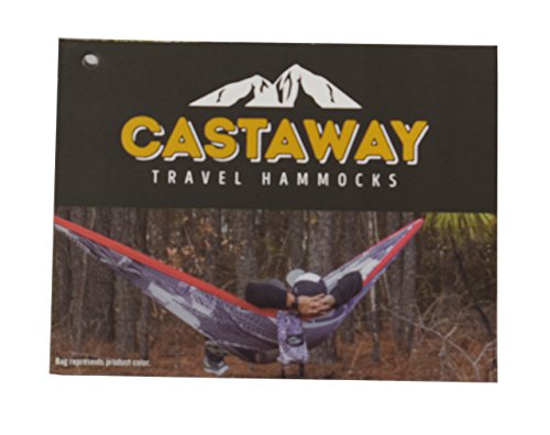 Castaway Hammocks Double Travel Hammock, Red/White/Blue