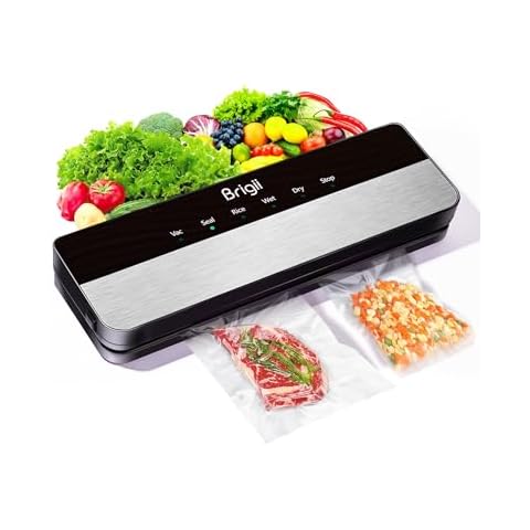 Brigii Vacuum Sealer, Efficient Food Sealer Machine with Extended Freshness, Multi-Bag Sealing, and Easy Cleanup to Elevate Cooking Efficienc for Moms Cover