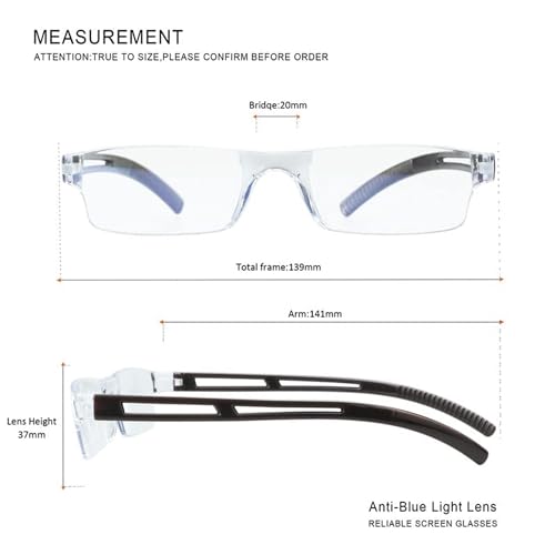 Image of 8 Pack Reading Glasses, Blue Light Blocking Computer Reading Glasses for Women and Men, Lightweight Readers (4 Color+4 Brown,+2.50Magnification)