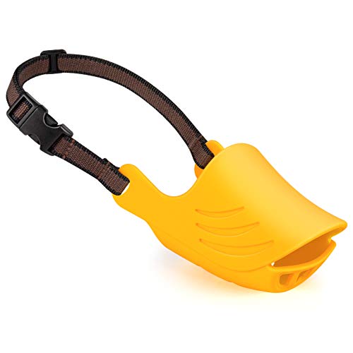 Ireenuo dog muzzle, soft silicone dog muzzle to prevent…