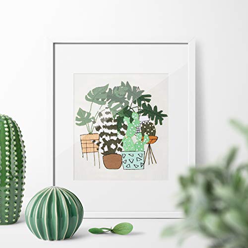 MTOUOCK Full Range of Stamped Embroidery Kits for Beginners Adults Kids. Embroidery Starter Kit with Pattern, Embroidery Hoop, Color Threads, Instructions and Other Cross Stitch Set (Plant Pattern) - Thumbnail 7