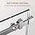56-60 Inch Frameless Sliding Shower Door, 60" Height, 5/16" (8mm) Clear Tempered Glass Bathtub Door, Smooth Gliding Track & Anti-Jumping System, Stainless Steel & Aluminum Brushed Nickle Finish