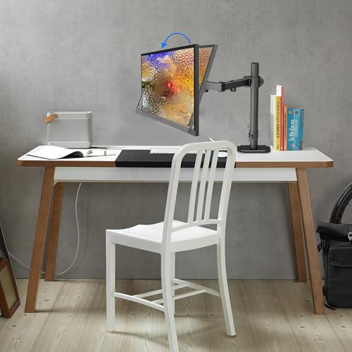 Image of Suptek Single LED LCD Monitor Desk Mount Heavy Duty Fully Adjustable Stand for 1 / One Screen up to 27 inch (MD6421)