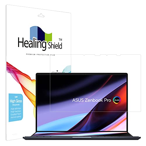 Healingshield �X�L���V�[���t���ی�t�B���� Screen Protector Light Oleophobic High Gloss Film Compatible with ASUS ZenBook Pro Duo 14 UX8402