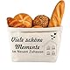 Silkwish Brotkorb aus Stoff - Viele schöne Momente Im Neuen Zuhause - Geschenk Umzug, Einzugsgeschenke Brottasche für Frauen Männer - Modern Brötchenkorb