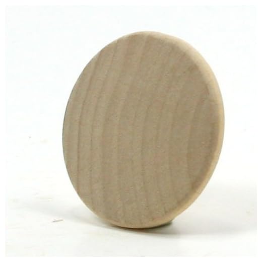 Mylittlewoodshop Pkg of 50 - Round Circle Disk - 1-1/2 inches in Diameter with Beveled Edge and 1/8 inch Thick Unfinished Wood (WW-WNC1C1-50)