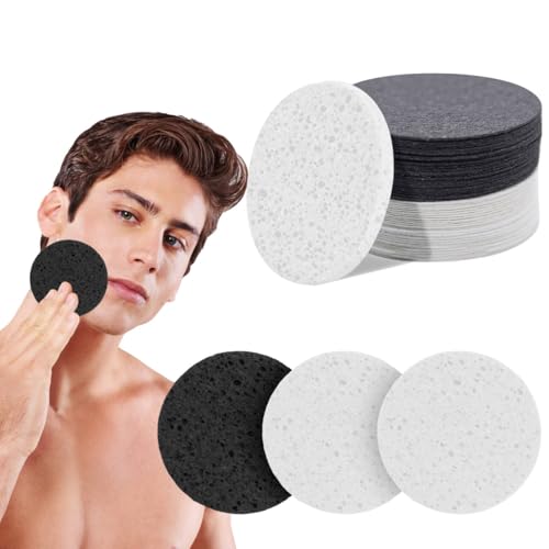 30 Piezas Esponjas Faciales Comprimidas Para Hombres y Mujeres de Gran Tamaño, Esponja Natural de Lavado Facial de Celulosa Reutilizable de 80 Mm, Esponja de Lavado Facial