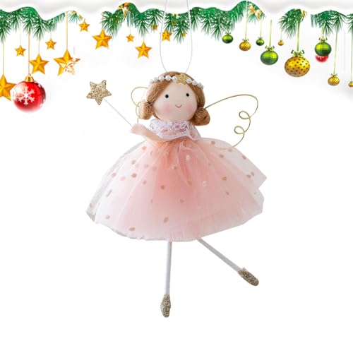 Spizummp Adornos de ángel para árbol de Navidad, decoraciones de ángel colgantes de invierno, bonito colgante de Navidad con temática de invierno para fiesta, mantel, pared, ventana, decoración de