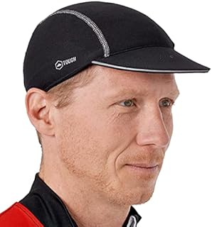 Tough Headwear Cycling Cap - Cycling Hat - Helmet Liner - Helmet Brim - Bike Cap - Bike Hat - Brim for Bike Helmet - Bike Hat Under Helmet Men & Women Black