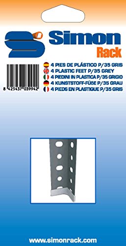Miniatura 4 de Simonrack 90130000002 - Blister De 4 Pies P 35, Color Gris