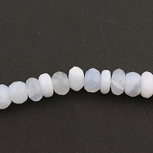 Perles de chalcédoine naturelle taillées en rondelles de 10-12mm pour la création de bijoux précieux