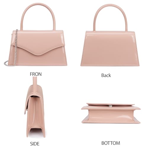 Image of Women's Evening Bag Bridal Party Clutch Purses Cocktail Prom Handbags with Patent Leather