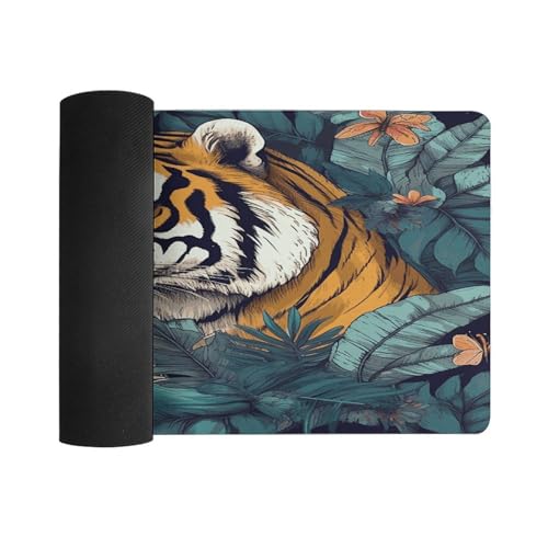 Tropical Tiger Desk Pad con base de goma tamaño grande miniatura 3