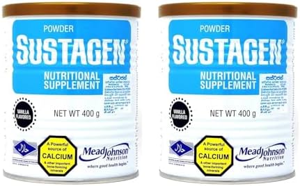 Sustagen Nutritional Supplement Milk powder (Vanilla Flavored) 2 Tin 1 Pack 800 Grams
