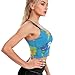 Casual Support Yoga Bra Educational World Map, Padded Gym Running Workout Tank, Wirefree Sports Top for Women & Girls